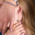 Rainbow Sky | .925 Sterling Silver | Galaxy Glass Chain Drop Threader Earrings